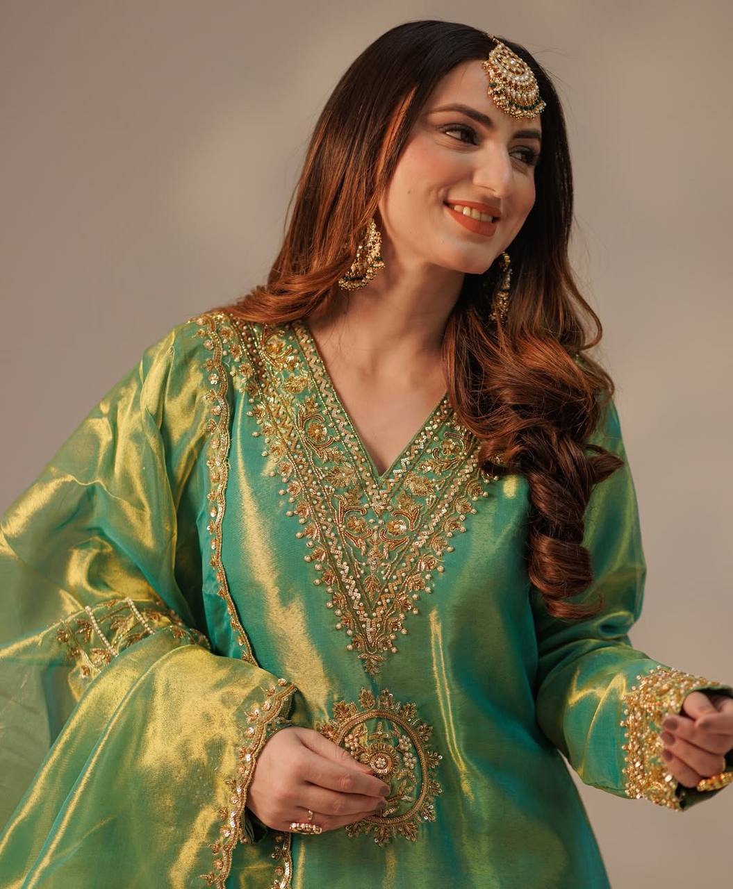 Heavily Embroidered Designer Top-Plazzo Set with Stylish Dupatta - Jaipur Blossom