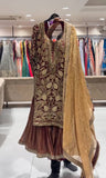 Trendy Brown Embroidered Work Sharara Pair - Jaipur Blossom