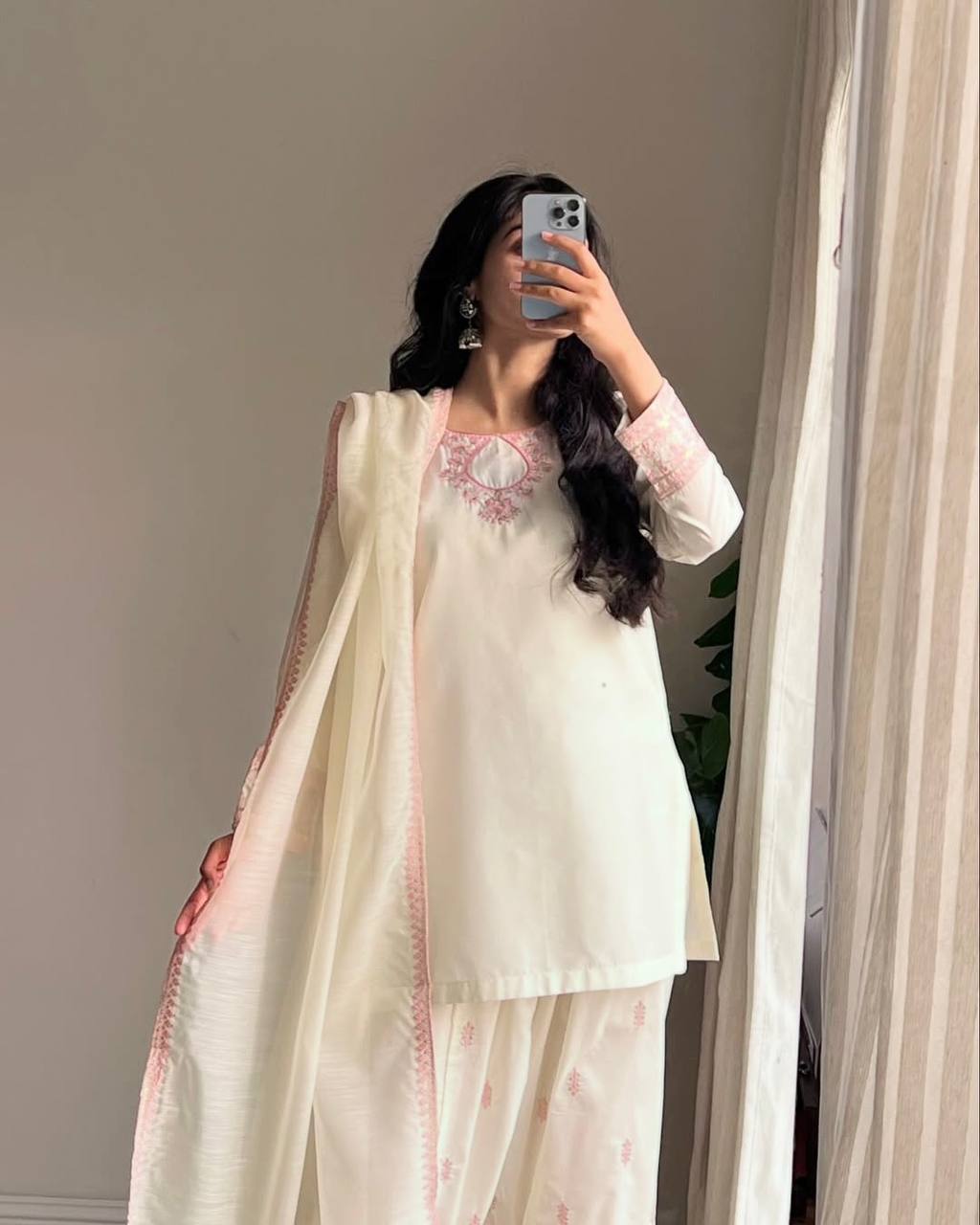 Graceful Partywear Farshi Salwar Suit in Rayon Cotton Silk with Zari Detailing