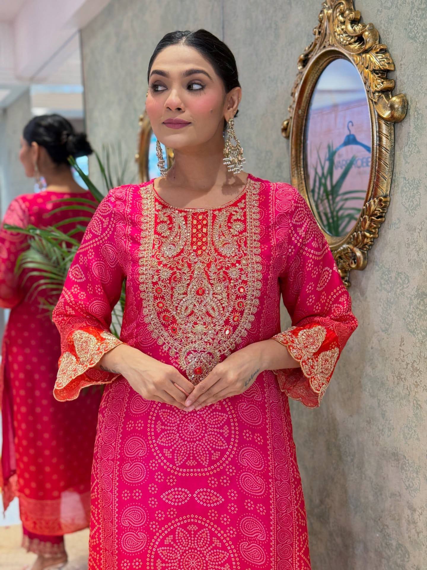 Designer Party Wear Top and Bottom Set with Fancy Dupatta and Embroidery Work
