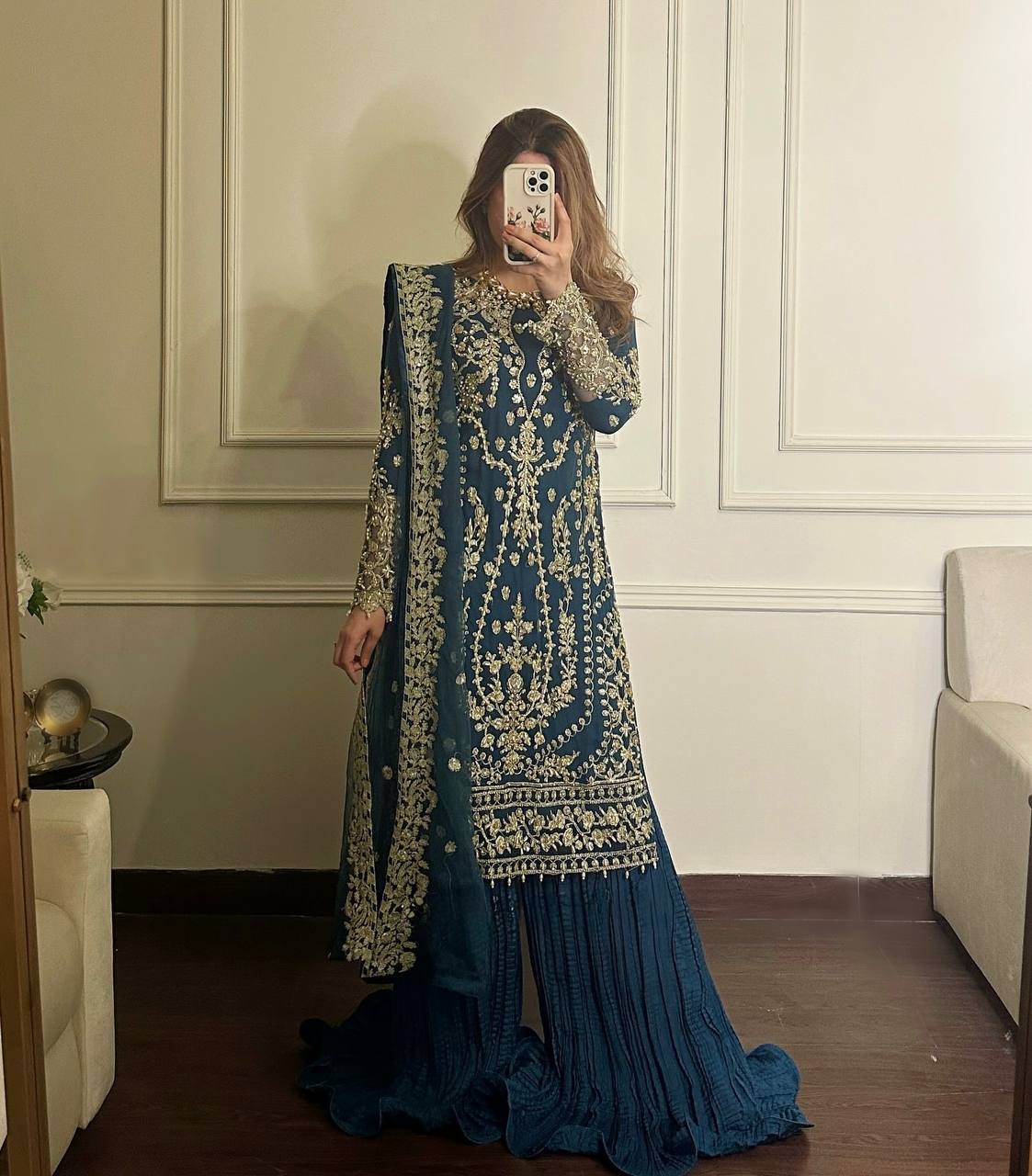 Designer Look Heavy Party Wear Set with Intricate 5mm Sequin Embroidery