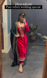 Ready To Wear Premium Velvet Top Plazzo With Fancy Dupatta And Heavy Embroidery Work
