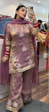 Chic Fendy Silk Party Wear Outfit with Heavy 5mm Sequin Embroidery Finish