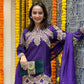 Purple Color Designer Palazzo Suit With Dupatta in Chinon With Sequence Embroidery - Jaipur Blossom