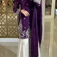 Party Wear Silk Coding Work Fully Stitched Plazo Suit Set - Jaipur Blossom