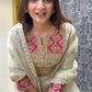 Off White Premium Designer Readymade Top Sharara Plazzo & Dupatta - Jaipur Blossom