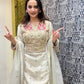 Off White Premium Designer Readymade Top Sharara Plazzo & Dupatta - Jaipur Blossom