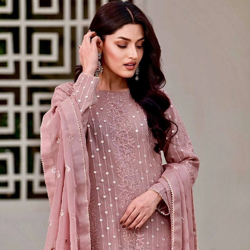 Pestle Pink Sharara Suit - Jaipur Blossom