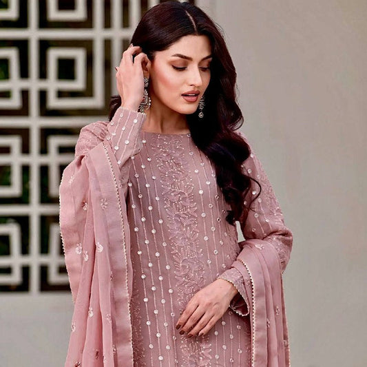Pestle Pink Sharara Suit - Jaipur Blossom