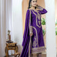 Chinon Silk Embroidered Work Salwar Suit - Jaipur Blossom