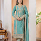 Chinon Silk Embroidered Work Salwar Suit - Jaipur Blossom