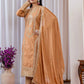 Chinon Silk Embroidered Work Salwar Suit - Jaipur Blossom