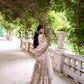 Peach Designer Sharara Suit in Georgette With Sequence Embroidery and Real Mirror - Jaipur Blossom