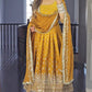 Chinnon Silk Yellow Party Wear Embroidery Work Readymade Anarkali Suit - Jaipur Blossom