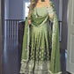 Chinnon Silk Yellow Party Wear Embroidery Work Readymade Anarkali Suit - Jaipur Blossom
