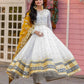 New Party Wear Heavy Faux Georgette Gown, Dupatta & Bottom Set - Jaipur Blossom