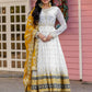 New Party Wear Heavy Faux Georgette Gown, Dupatta & Bottom Set - Jaipur Blossom