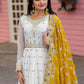 New Party Wear Heavy Faux Georgette Gown, Dupatta & Bottom Set - Jaipur Blossom