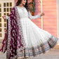 New Party Wear Heavy Faux Georgette Gown, Dupatta & Bottom Set - Jaipur Blossom