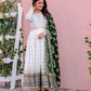 New Party Wear Heavy Faux Georgette Gown, Dupatta & Bottom Set - Jaipur Blossom