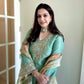 Designer Party Wear Look Pur Crunchy Silk Top Plazzo & Dupatta Set - Jaipur Blossom