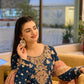 Designe Blue Kurti Sharara With Dupatta For Wedding Occasions - Jaipur Blossom
