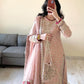 Peach Color Wedding Wear Designer Embroidered Sharara Suit - Jaipur Blossom