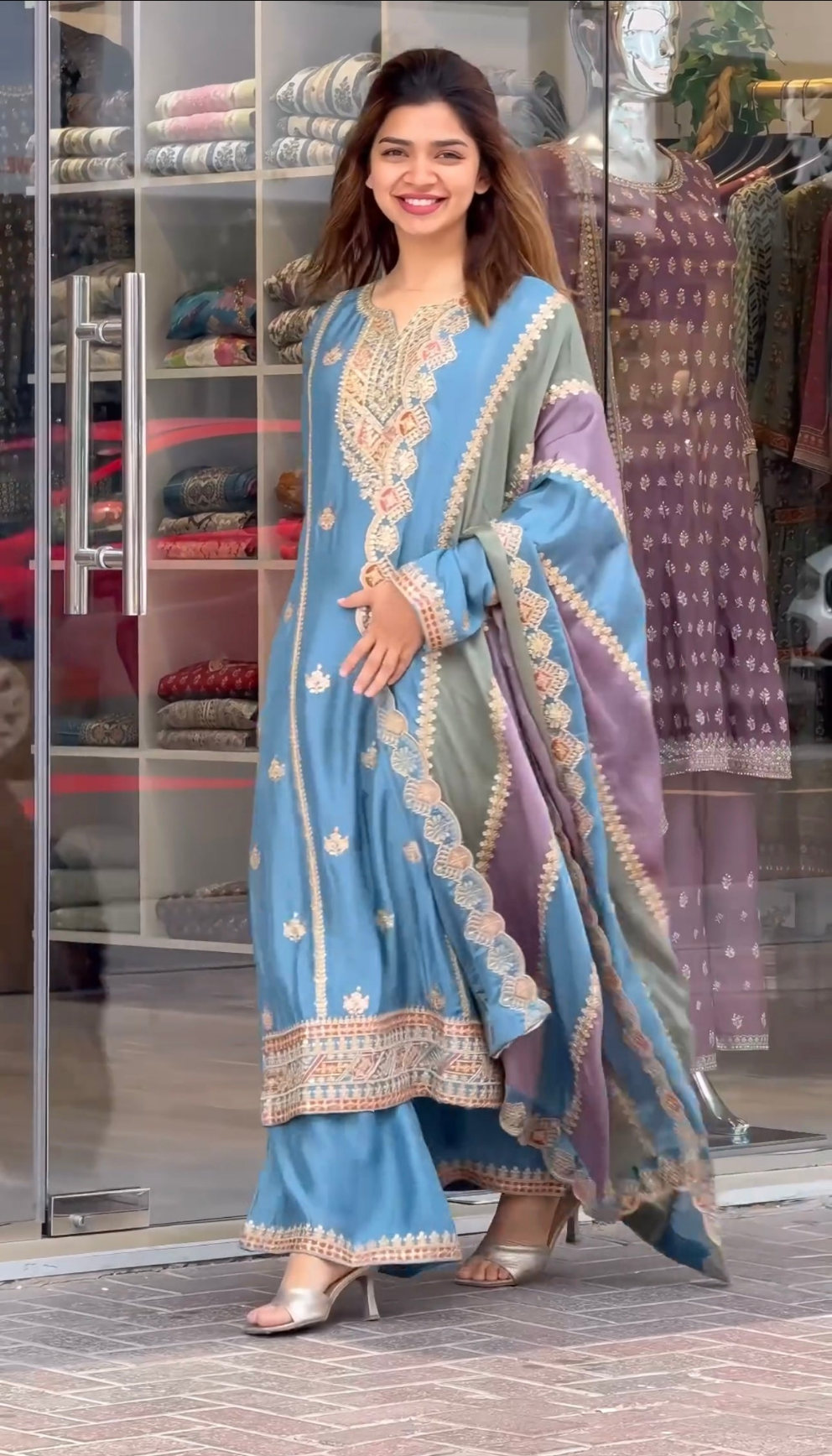 Designer Party Wear Look Heavy Faux Georgette Suit - Jaipur Blossom