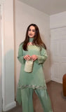 Top With Farshi Palazzo in Georgette With Embroidery and Real Mirror - Jaipur Blossom