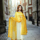 WHITE GEORGETTE EMBROIDERY SEQUENCE SALWAR SUIT - Jaipur Blossom