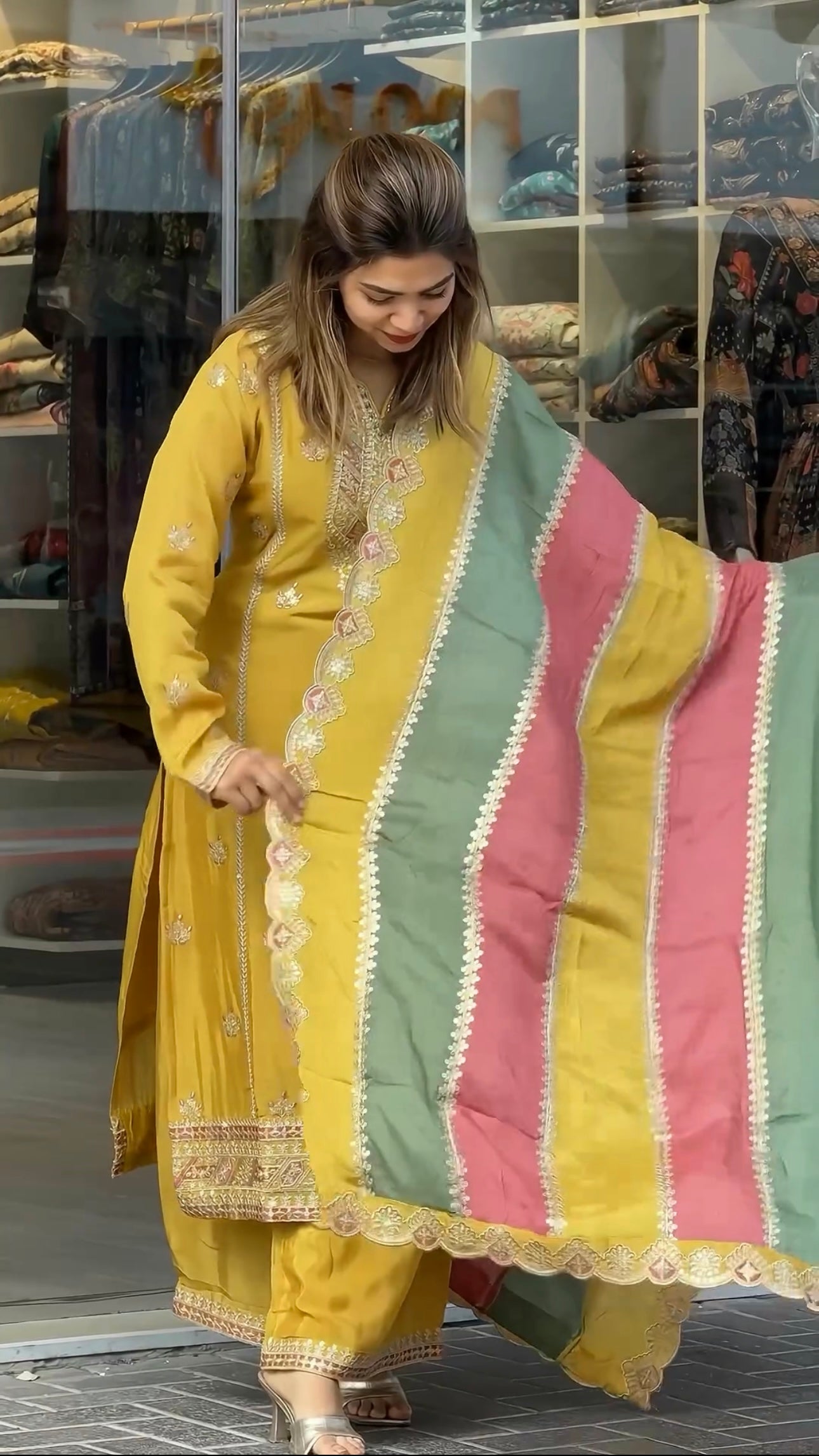 Designer Party Wear Look Heavy Faux Georgette Suit - Jaipur Blossom