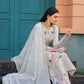 Designer Party Wear Look Pur Chinon Silk Top Plazzo & Dupatta Set - Jaipur Blossom