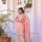 Designer Party Wear Look Pur Chinon Silk Top Plazzo & Dupatta Set - Jaipur Blossom