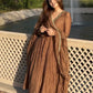 Sublime Brown Color Pure Chinon Silk Embroidery Sharara Suit - Jaipur Blossom