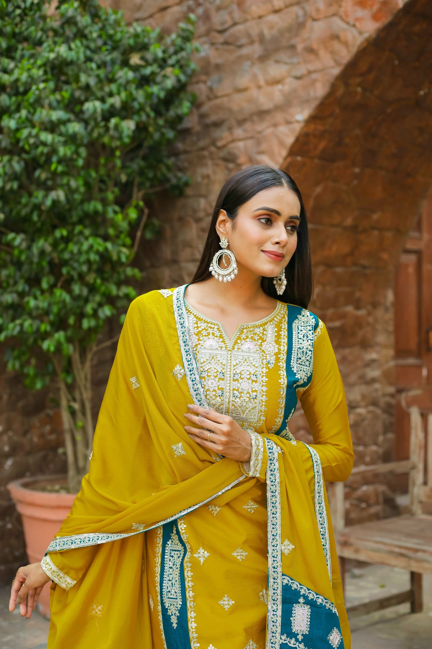 Designer Premium Silk Salwar Kameez - Jaipur Blossom