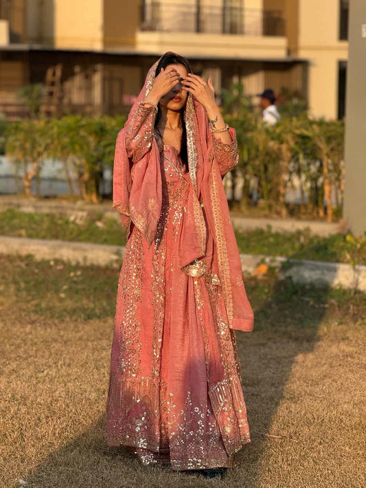 Ankita-VL Heavy Crunchy Silk Gown set