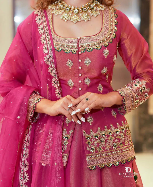 Premium Luxurious Hevay Ethnic Suit Set with Exquisite Embroidery Work - Jaipur Blossom