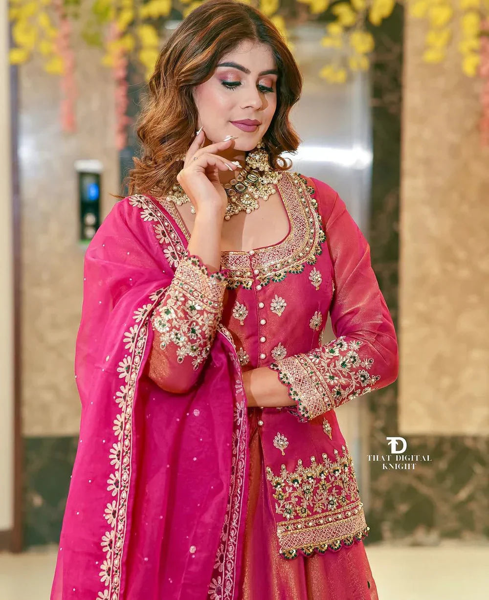 Premium Luxurious Hevay Ethnic Suit Set with Exquisite Embroidery Work - Jaipur Blossom