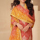 INDO ERA Bandhani Printed Zari Embroidered Stitched Suit Set - Jaipur Blossom
