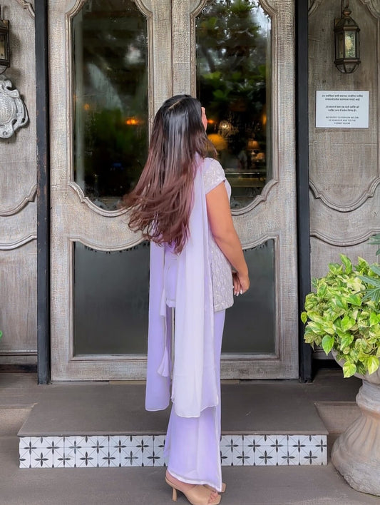 Tina-RT Faux Georgette kurta with Boot cut pent