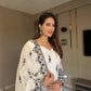 Designer Gown with 9mm Sequence and Embroidery Work, Cotton Pants & Embellished Dupatta