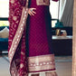 Fancy Style Long Suit Set Featuring Heavy Sequence and Diamond Hand Embroidery on Pure Chinon Silk