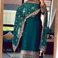 Fancy Style Long Suit Set Featuring Heavy Sequence and Diamond Hand Embroidery on Pure Chinon Silk