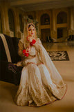 Heavy Embroidery and 5mm Sequins Work Top with Flowy Sharara and Dupatta - Jaipur Blossom