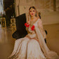 Heavy Embroidery and 5mm Sequins Work Top with Flowy Sharara and Dupatta - Jaipur Blossom