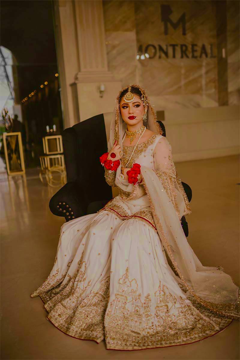Heavy Embroidery and 5mm Sequins Work Top with Flowy Sharara and Dupatta - Jaipur Blossom