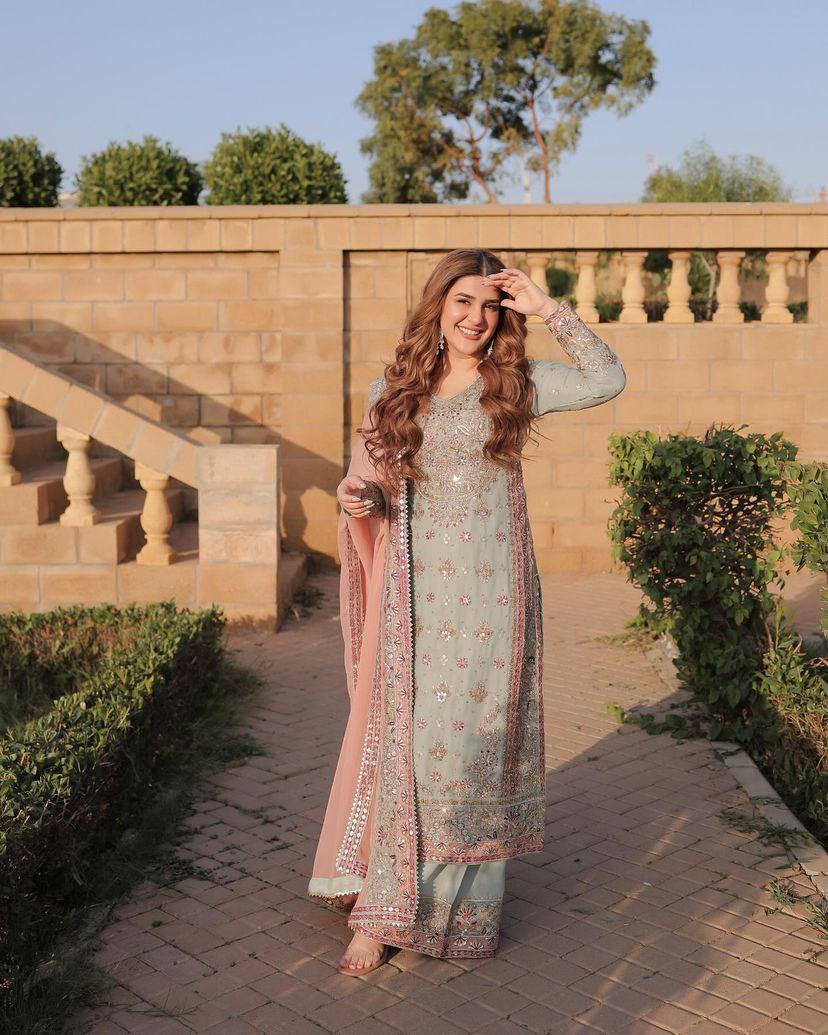FAUX GEORGETTE KURTA SET - Jaipur Blossom