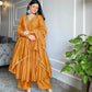 Sublime Brown Color Pure Chinon Silk Embroidery Sharara Suit - Jaipur Blossom