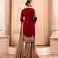 Real Mirror Georgette Embroidery Work Plazzo Suits - Jaipur Blossom