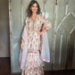 Premium Ready to Wear Chinon Silk Sharara Set with Embellished Dupatta - Jaipur Blossom